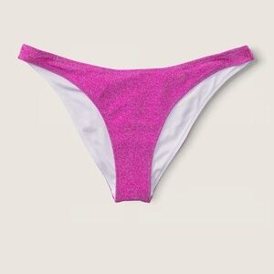VS Pink Shimmer Brazilian Bikini Bottom
